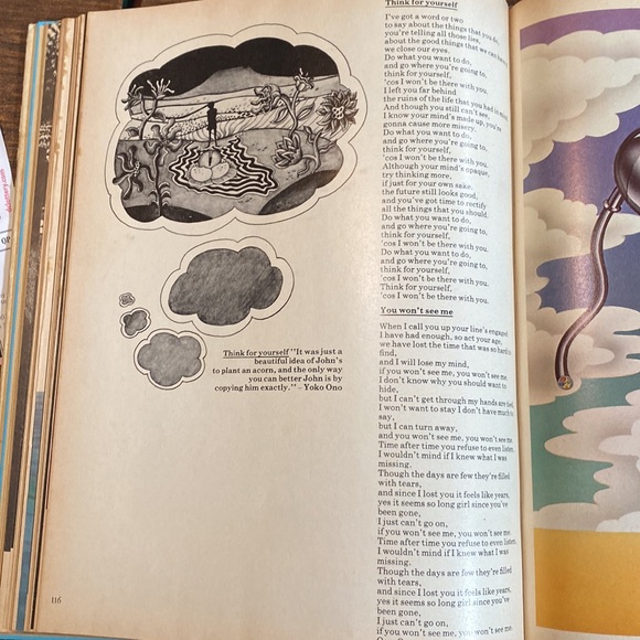 Vintage 1969 Beatles Illustrated Lyrics Book. 1st American Ed w Dust Jacket - Picture 9 of 12